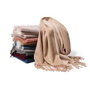 Double-sided cashmere scarf